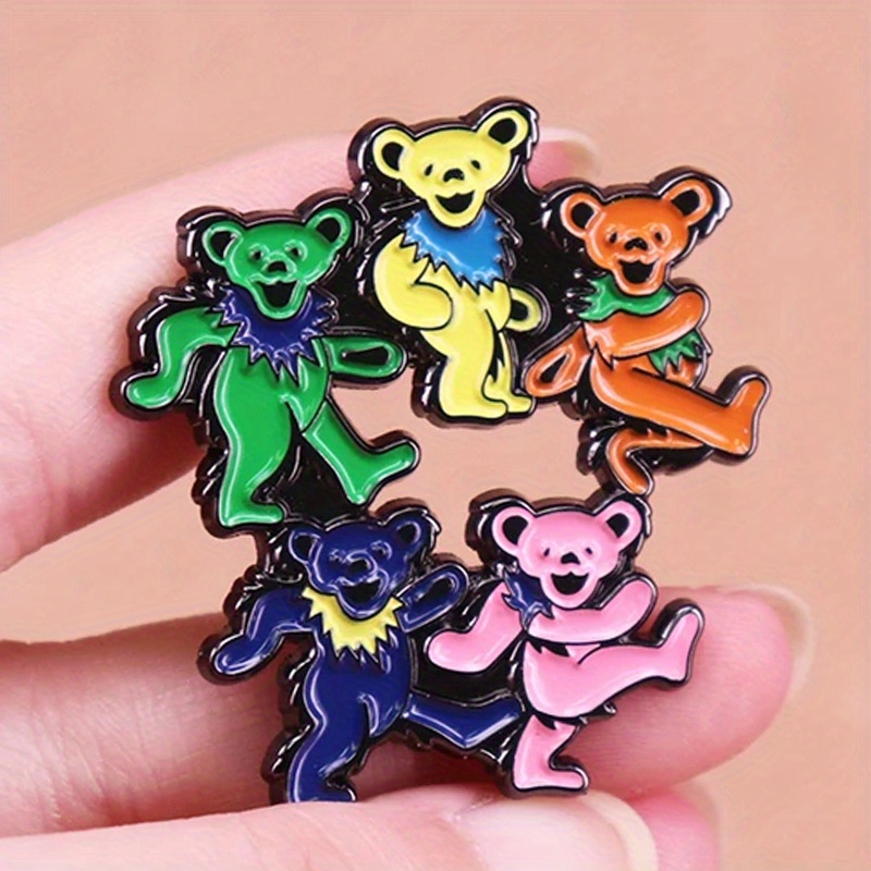 Vintage Collectible Bears - Dansende beren emaille pin rockband inspiratie