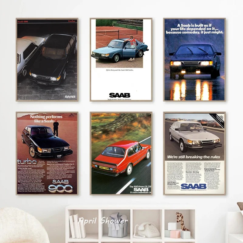 Klassieke Vintage Saab 900 Tur - Vintage Collectible Posters recensie en prijs